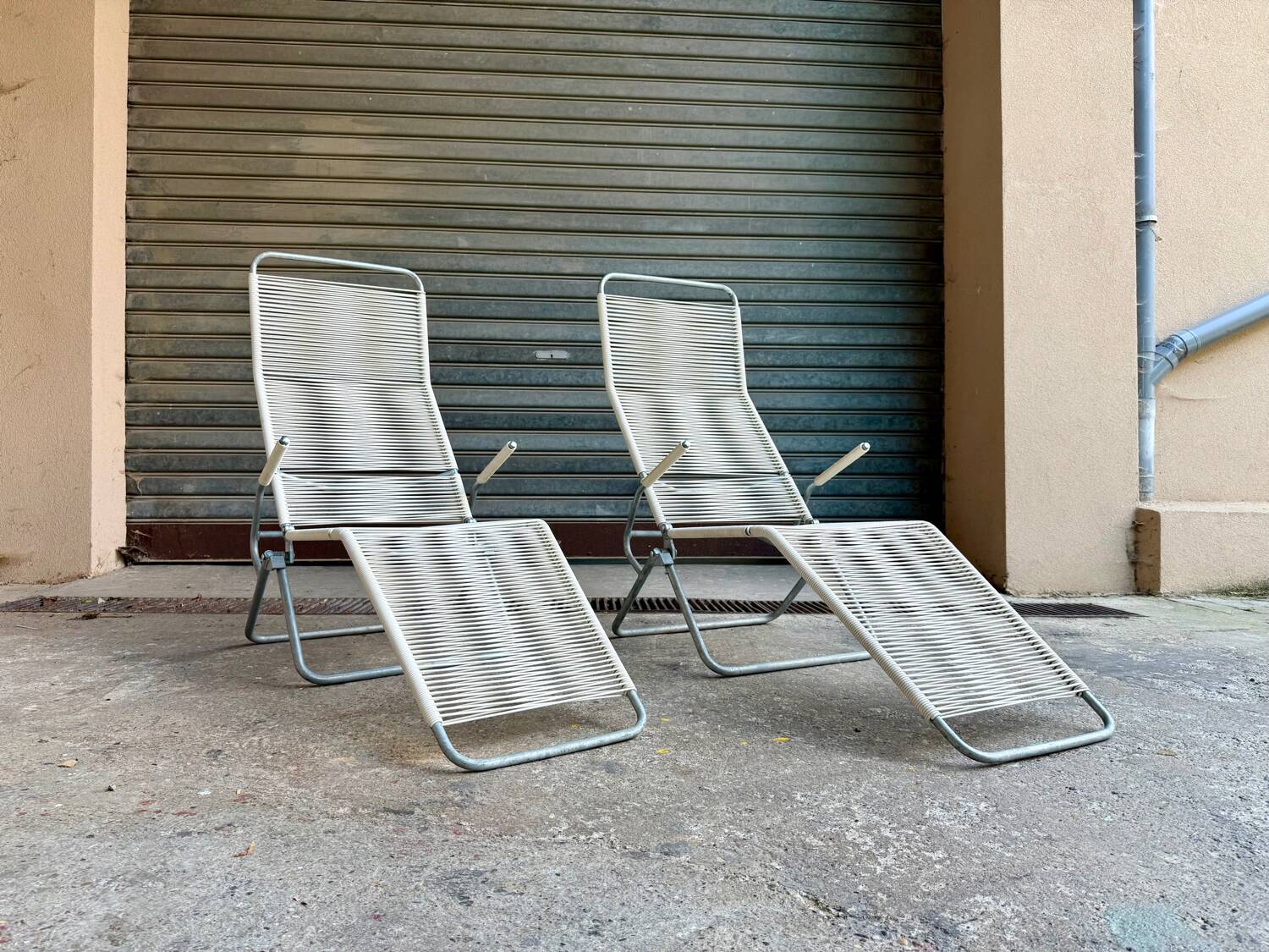 Altorfer 1158 deck chair, sun lounger, deckchair by Embru