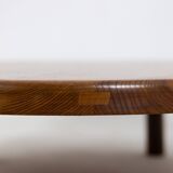 Pierre Chapo. Coffee table in solid blond elm. 1970s.