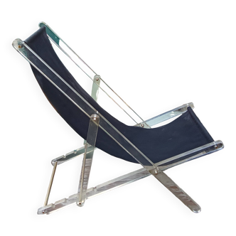 Chaise longue plexiglass chilienne années 70