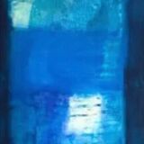 Tableau Bleu Abstrait