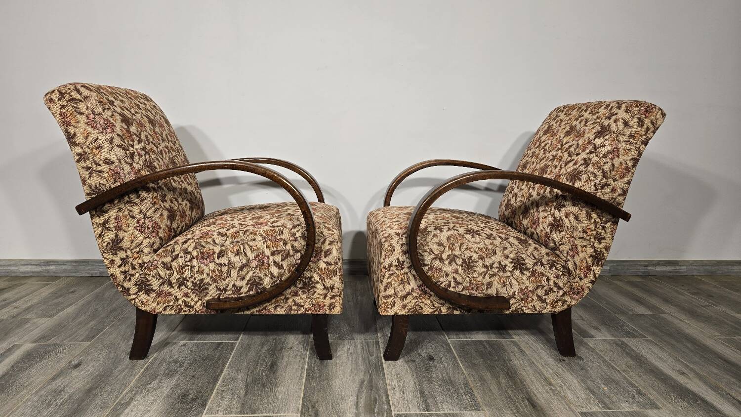 Set of Vintage Armchairs by Jindrich Halabala