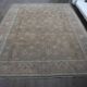 1970s Vintage Persian Handmade Wool Cotton Light Brown Area Rug 290x372