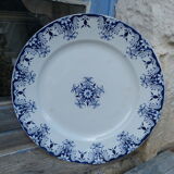 Large round ceramic dish Longwy model Rouen