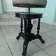 Blackened wooden piano stool, 19th century