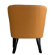Fauteuil en simili cuire couleur abricot