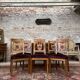 Suite de six chaises en bois naturel de style empire