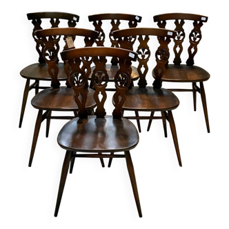 6 chaises Ercol, années 60