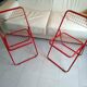 Pair of TED NET Niels GAMMELGAARD red chairs for IKEA