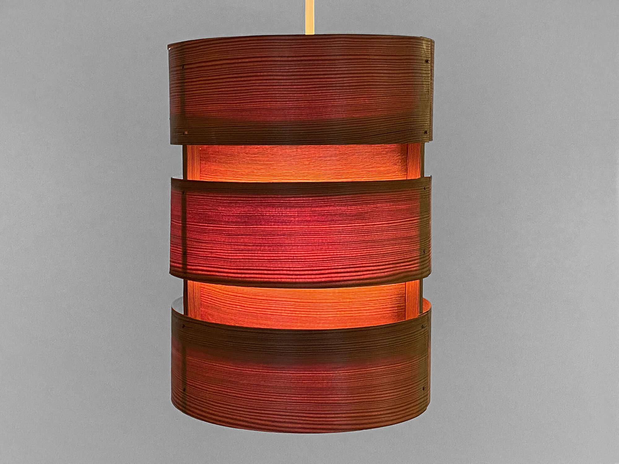 Pine veneer pendant light T355 "Berse" by Hans-Agne Jakobsson for Ellysett AB. Sweden 1960s