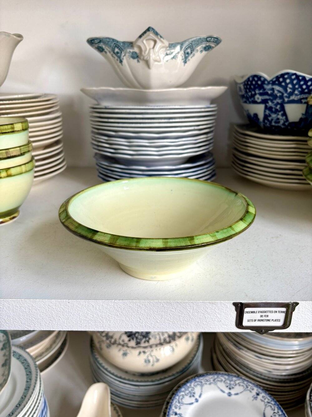Hand-painted ceramic alcea bowl, size L