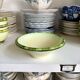 Hand-painted ceramic alcea bowl, size L