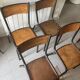 Set of 4 authentic vintage MULLCA school chairs
