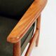 Modern living room chair deep olive green wool by M.Zielinski