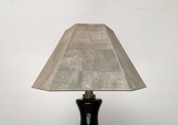 Lampe sur pied ou de table en verre allemand et liège synthétique de style M Design par Ingo Maurer, années 1960