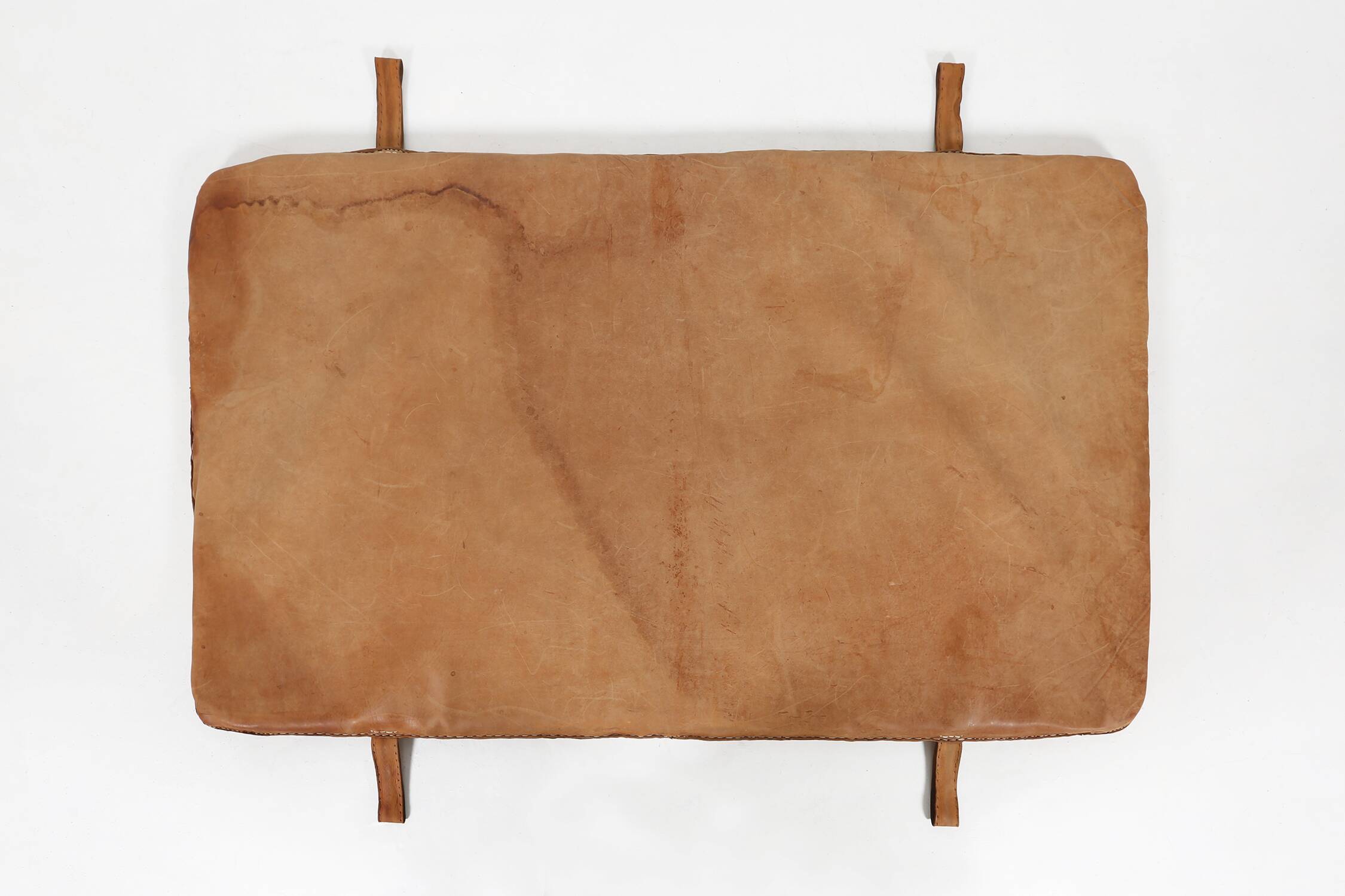 Vintage leather gym mat with nice patina, Belgium, 1930s