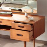 Coiffeuse vintage anglaise en teck – Limelight Furniture – Années 60