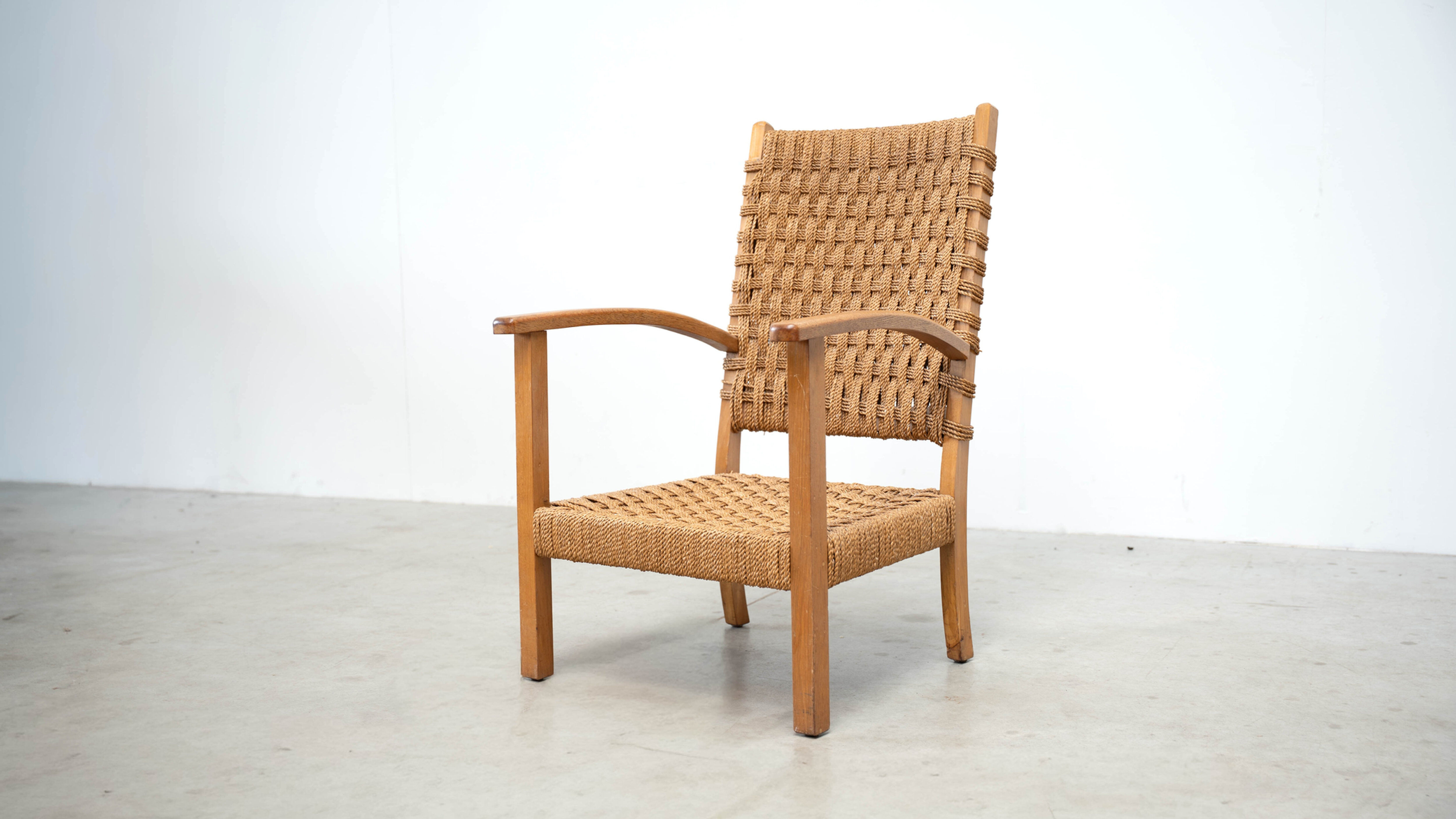 1960s Dutch cord lounge chair