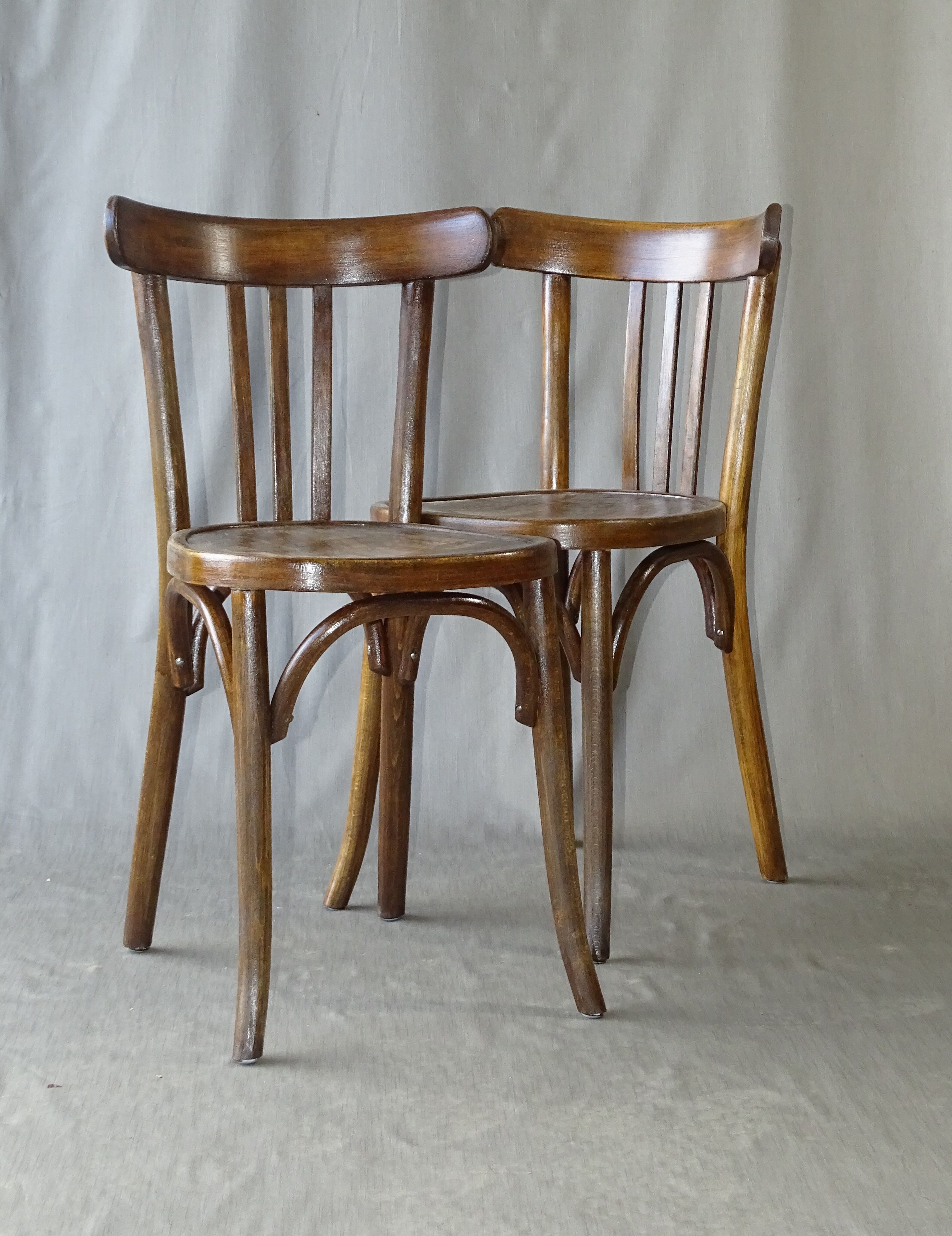 Lot de 2 chaises Baumann n°85 vers 1935