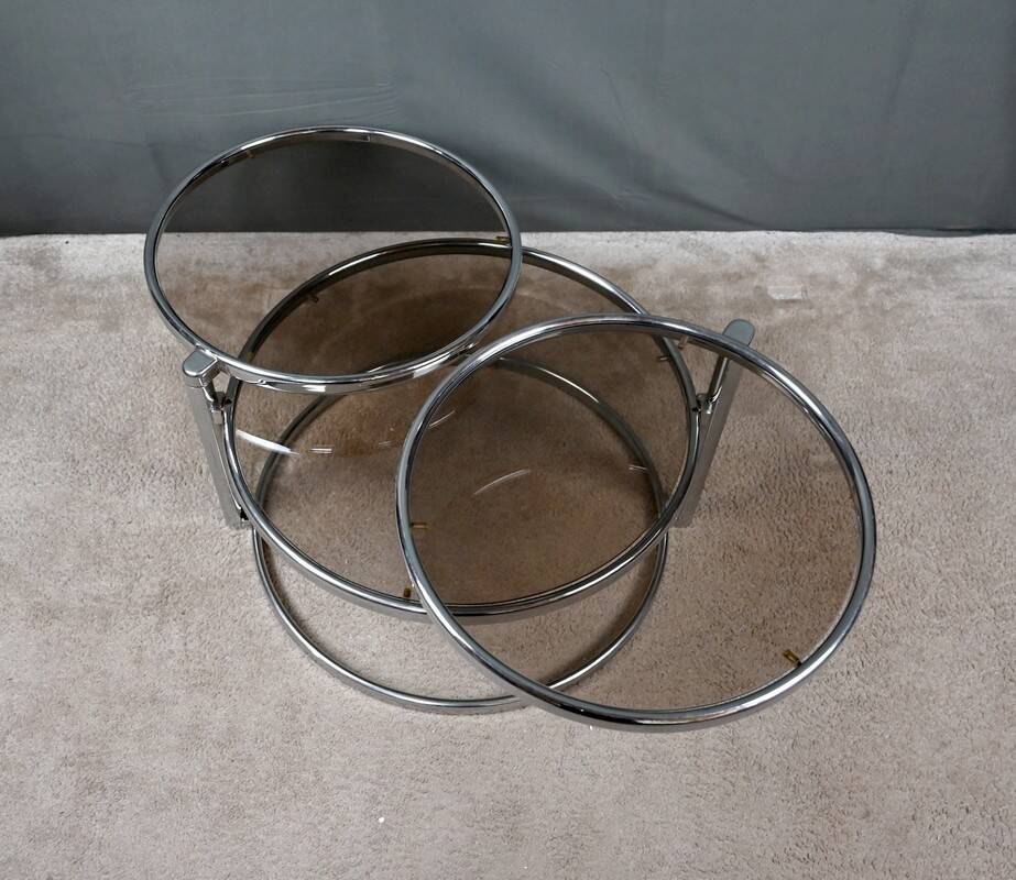 Coffee table with rotating trays, attributed to Milo Baughman – 1970