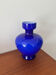 Vintage cobalt blue opaline vase – Intense blue round glass vase