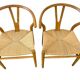 Set of 4 Scandinavian solid wood chairs