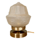 Vintage art deco globe table lamp in frosted glass