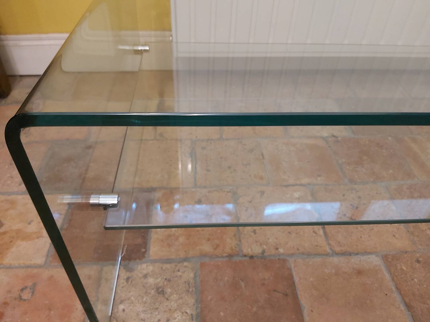 Tempered glass coffee table, Roche Bobois