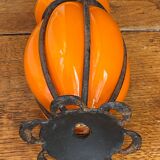 Blown glass vase encased