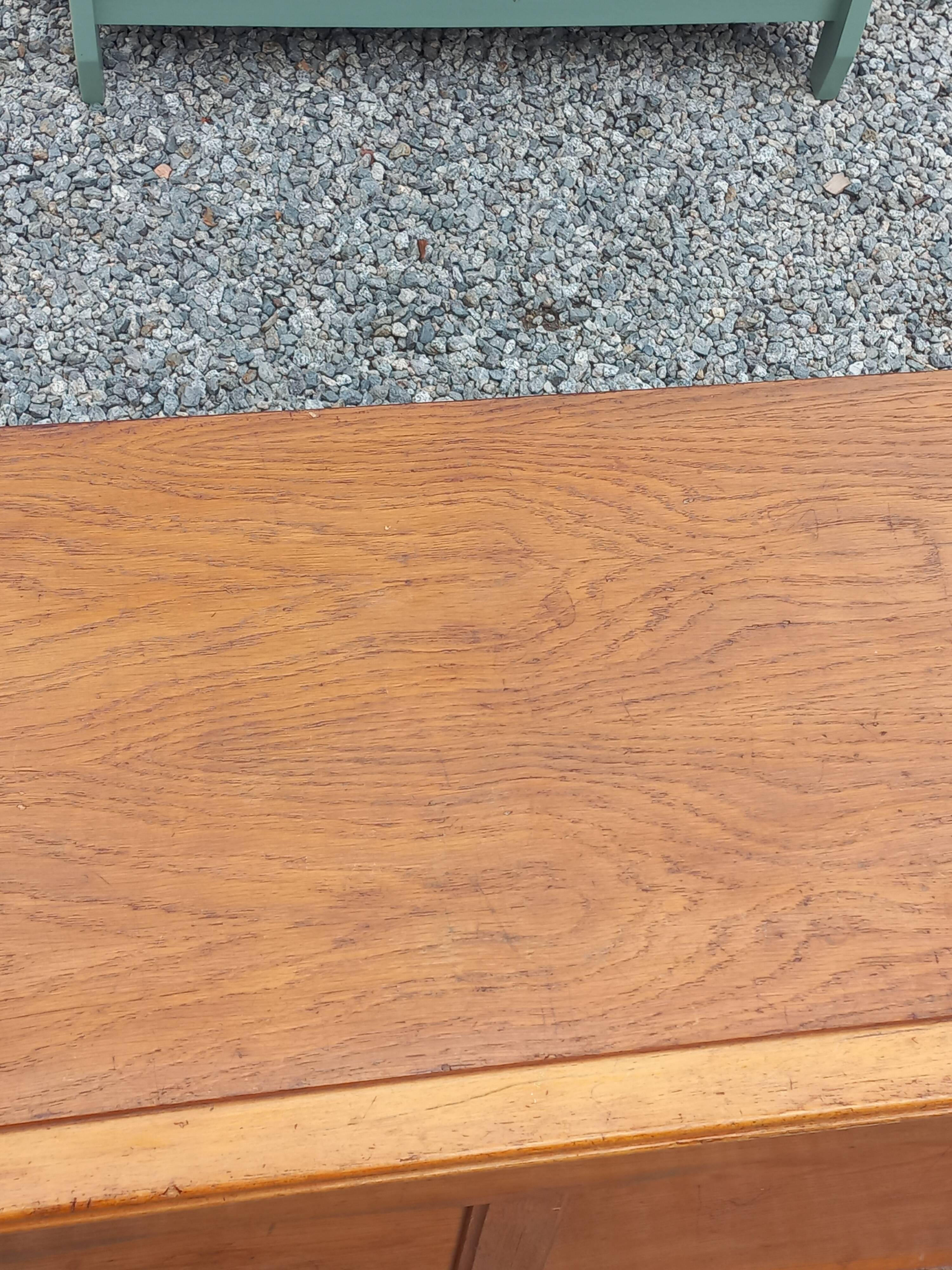 Vintage 1950s oak chest with compass feet