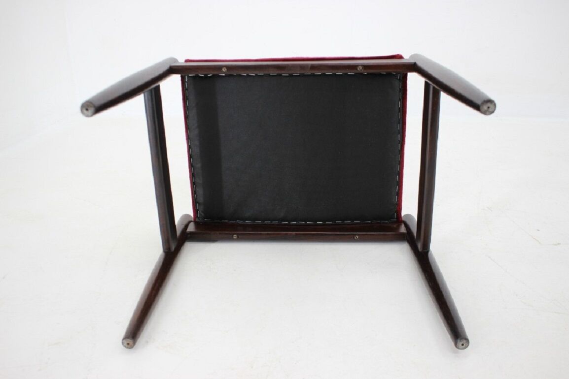 1960s danish teak stool in fabric