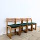 4 brutalist chairs by Maison Regain, vintage in solid elm.