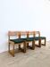4 chaises brutalistes Maison Regain vintage en orme massif