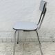 Set of 4 vintage grey chrome Formica kitchen chairs.