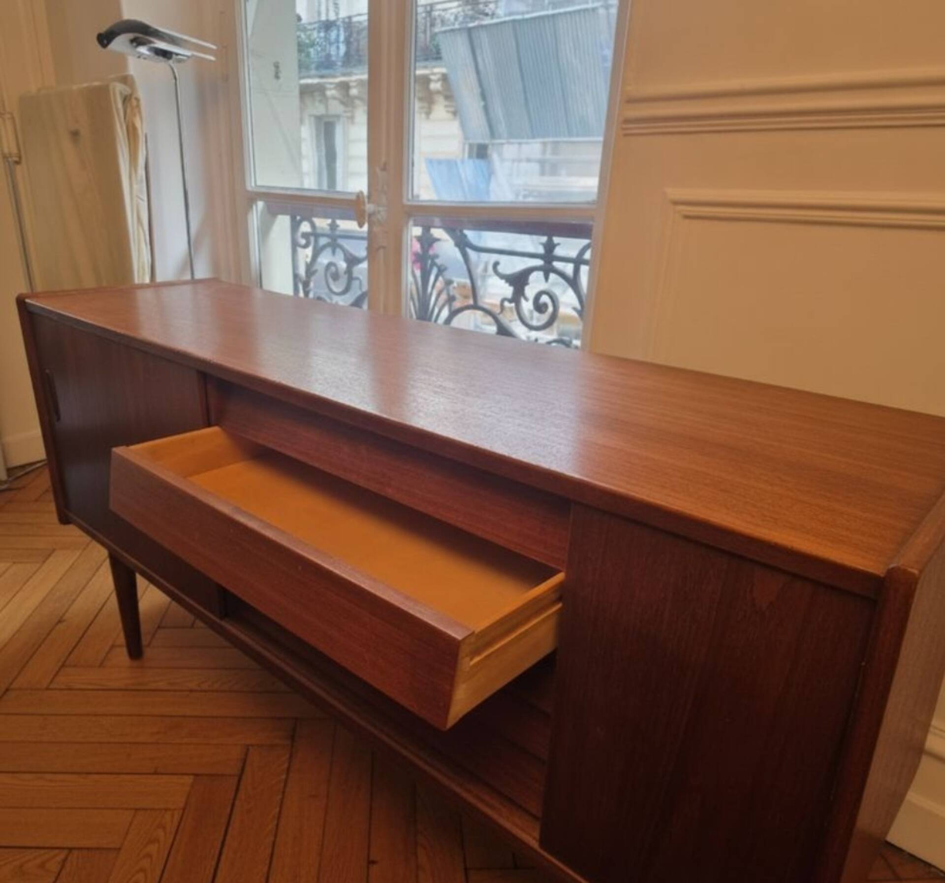 Rare - Large Swedish sideboard in teak - "Trio" model by Nils Jonsson