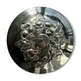 Antique silver-plated box with floral decoration