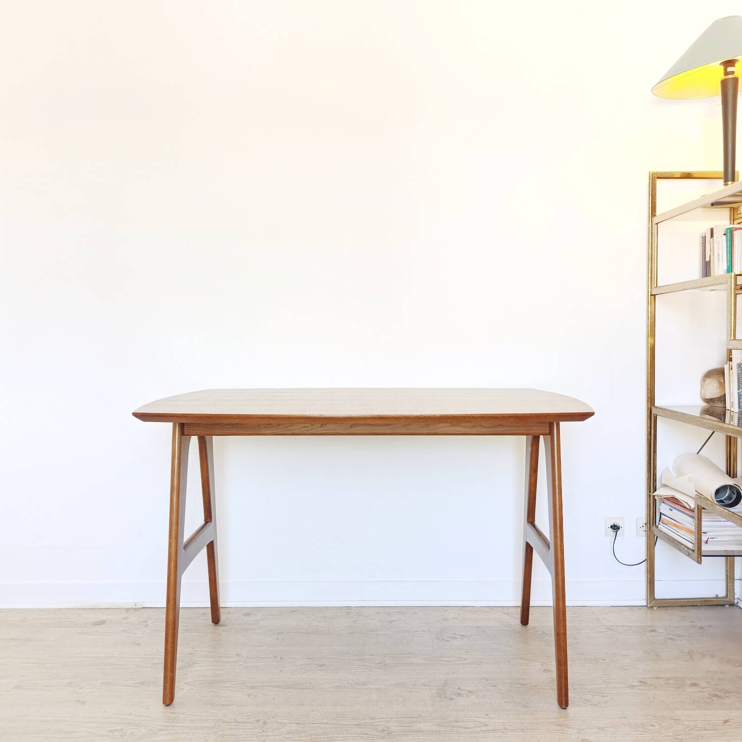 Danish high table in walnut, recently made.