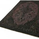 Overdyed Wool Vintage Handmade Carved Rug 166 cm x 305 cm