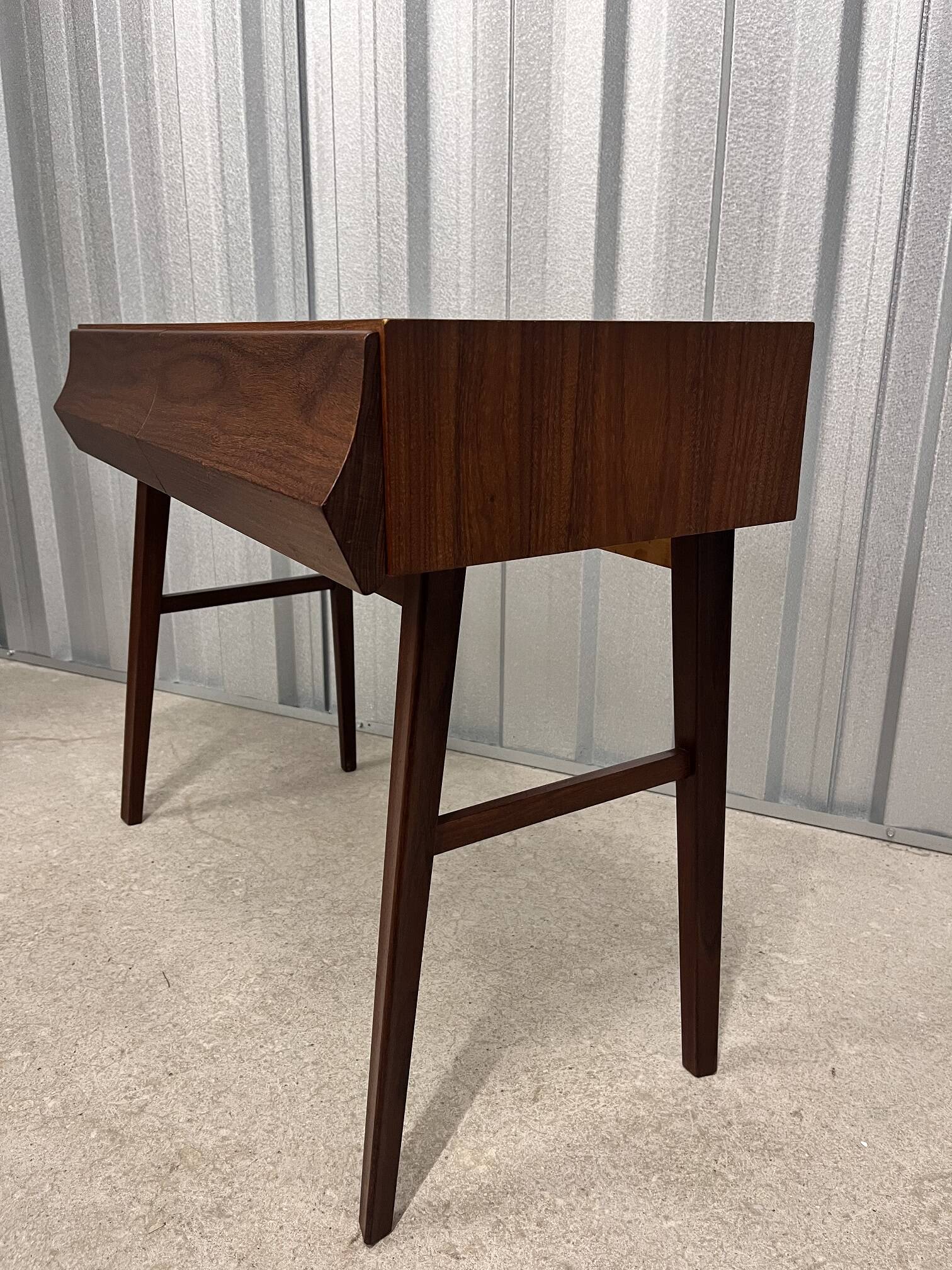 Swedish Console Table with Two Drawers in Dark Teak by G&T, 1960s