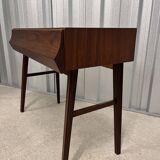 Swedish Console Table with Two Drawers in Dark Teak by G&T, 1960s