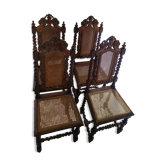 Quatre chaises style Henri II, des années 1850-1900