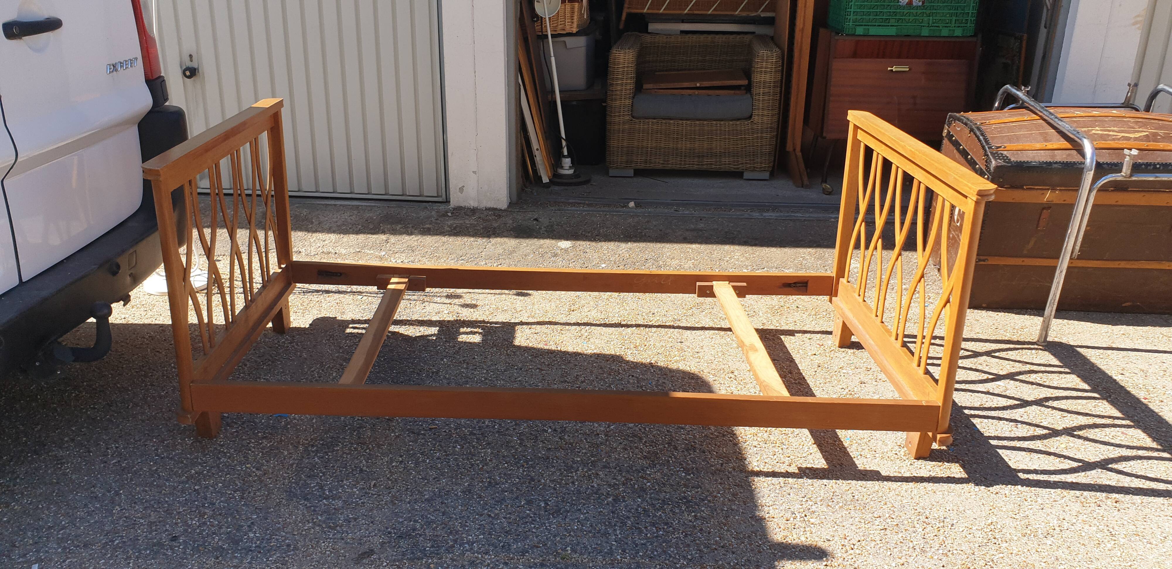 Wooden bed from the 60s