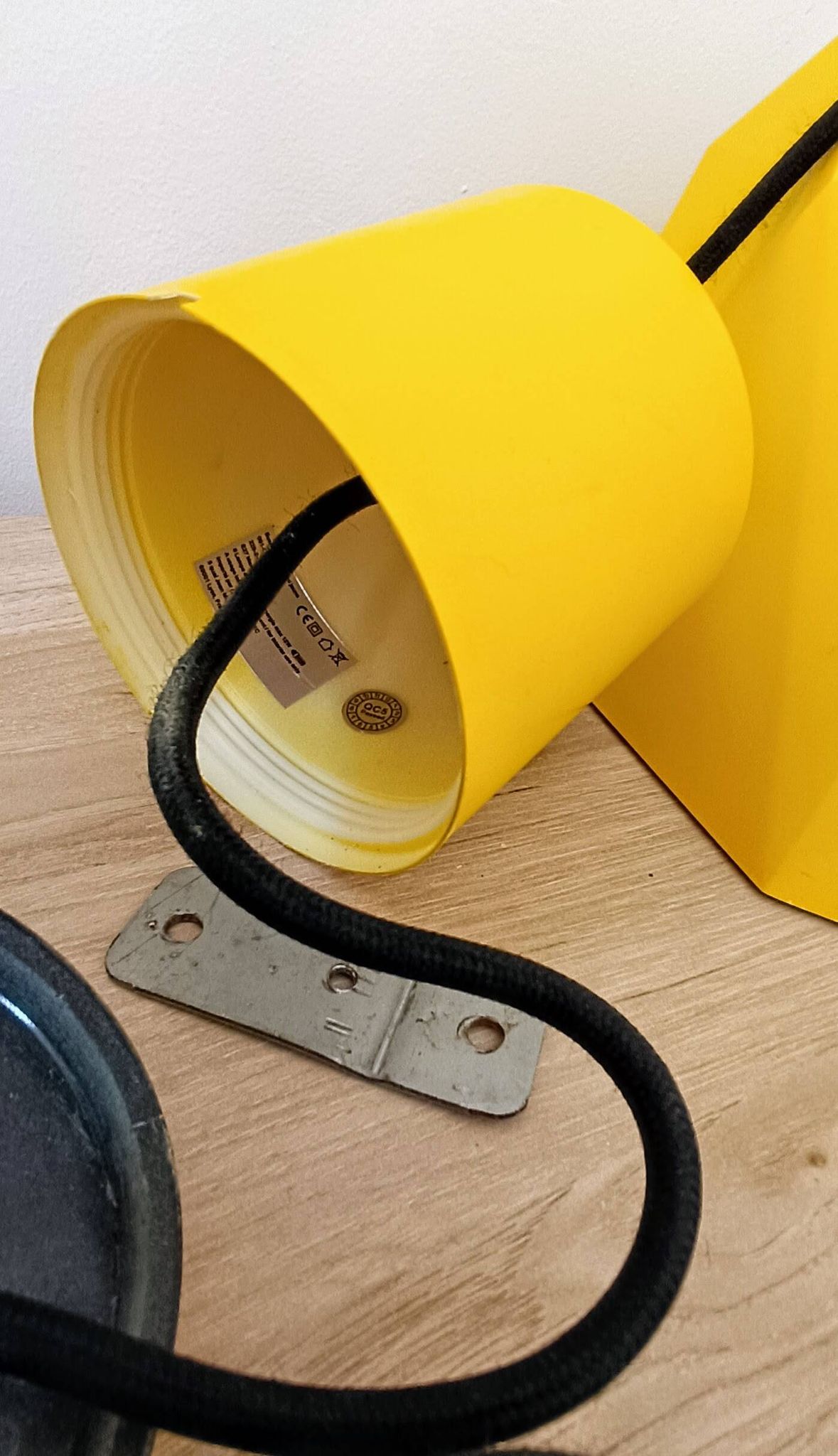 Vintage Bakelite origami-shaped yellow pendant light