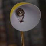 Yellow lacquered desk lamp, 1960s design