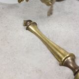 Antique Italian Figural Brass Wall Lamp, set of 2