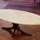Table basse ovale marbre et palissandre