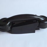 Streamline design bakelite intercom telephones by Aiea Antwerp, Belgium 1940s, set of 2.