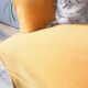 Ochre yellow velvet toad chair