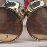Paire de vases en laiton Indochine souffleur de bulles de savon