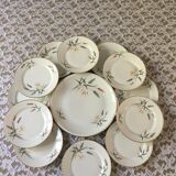 Service à dessert en porcelaine royale de luxe 1960