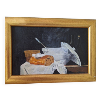 Oil on canvas, still life